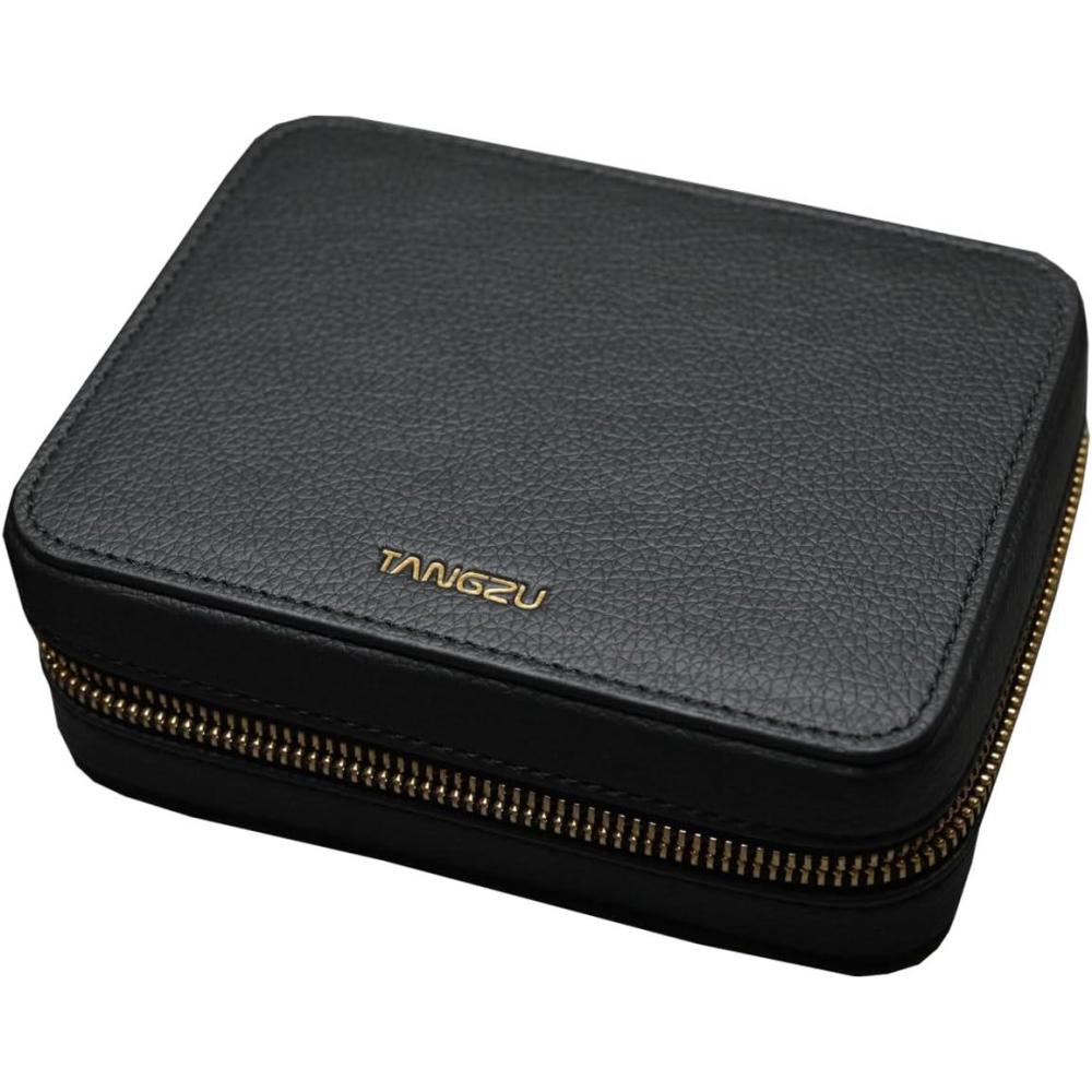 image:imageLinsoul TANGZU Leather Earphone Case WaterResistant Portable Earbuds Carrying Case Dustproof Storage Bag for IEMs Audio Accessories Eartips and Cables