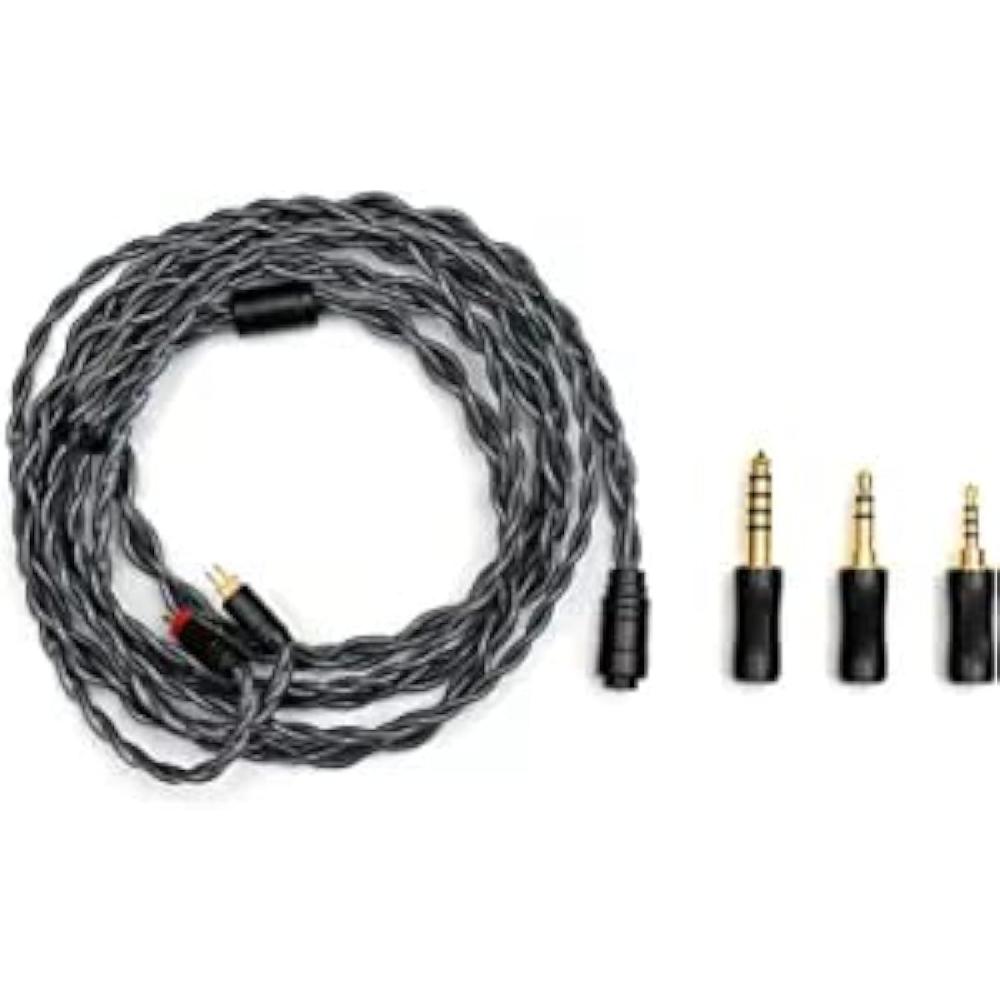 image:imageLinsoul Tripowin Noire in Ear Monitor Cable 4 Core 24AWG OCC Upgraded HiFi Audio Cable with Detachable 3in1 25mm35mm44mm Plug for Audiophile Musician 2Pin 078mm2pin 078mm