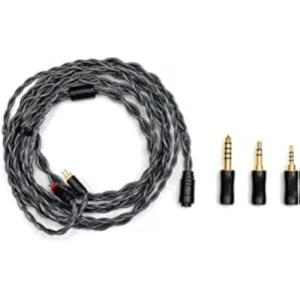 Linsoul Tripowin Noire in Ear Monitor Cable, 4 Core 24AWG OCC Upgraded HiFi Audio Cable with Detachable 3-in-1 2.5mm/3.5mm/4.4mm Plug for Audiophile Musician (2Pin 0.78mm)(2pin 0.78mm)
