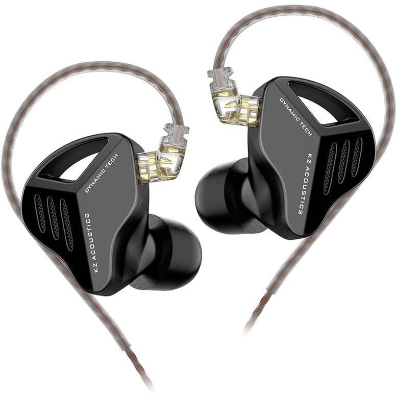 image:imageLinsoul KZ ZVX 10mm Dual Cavity Super Linear Dynamic Driver HiFi inEar Earphones with Detachable 075mm Recessed 2pin SilverPlated Cable for Audiophiles Musician Black Without Mic