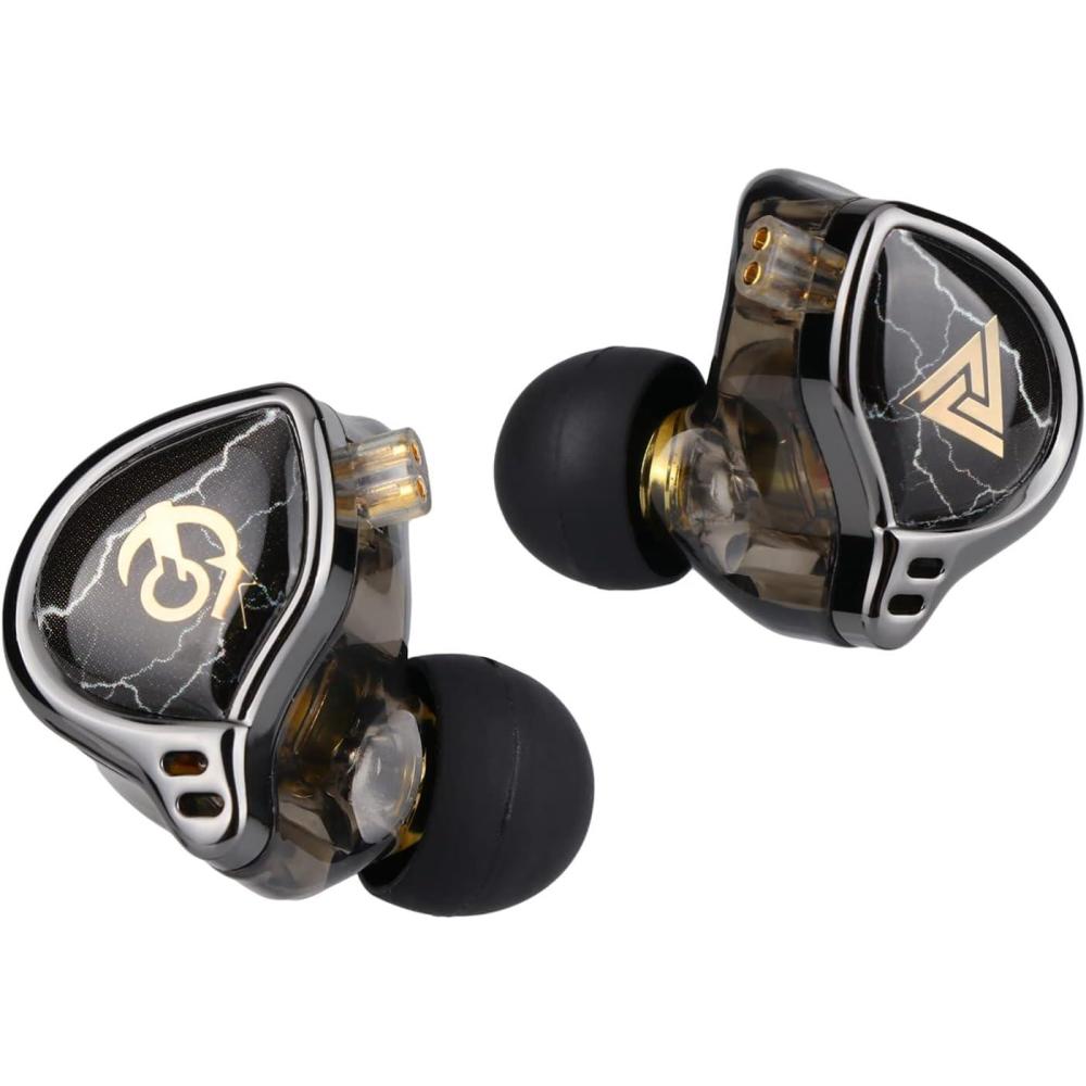 image:imageLinsoul QKZ x HBB 10mm TitaniumCoated Diaphragm HiFi inEar Monitor Earphones with SemiOpen Cavity Detachable Recessed 2Pin SilverPlated Cable Noise Canceling for Audiophilewith Mic