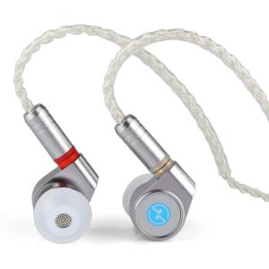 Linsoul 2022 Upgraded TIN HiFi T2 DLC 2DD 10mm Dynamic Driver in Ear Monitor Earphone with Detachable 0.78mm 2Pin 5N 8 Core Silver-Plated Cable, Aluminum Cavity for Audiophile DJ Musician