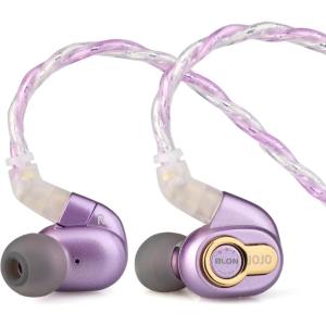 Linsoul BLON x Z Reviews JoJo 10mm Dynamic Driver in Ear Monitor HiFi IEM Earphone with Detachable Silver-Plated OFC Aluminum Cable, 2Pin Connector for Audiophile Musician (BLON x Z Reviews JoJo)