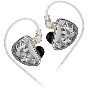 Linsoul KZ AS24 12BA Hybrid Drivers in-Ear Monitor, Tunable IEM with Changeable 0.78mm Recessed 2pin Silver-Plated OFC Cable for Audiophile Musician (Standard Version, Without Mic)