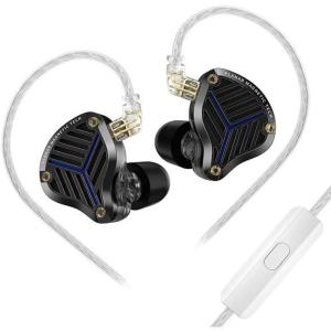 Linsoul KZ PRX Planar Driver In Ear Monitor, HiFi Wired Earbuds, Ultra-Thin Planar Diaphragm IEM Earphone with Recessed 2pin Silver-Plated OFC Cable for Hardcore Audiophiles Musicians Gamer (With Mic)