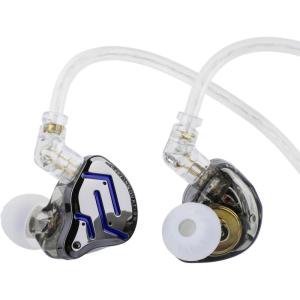 Linsoul KZ ZSN PRO 2 in-Ear Monitor, 1BA+1DD Hybrid Driver HiFi Earphones IEM, Wired Earbud, Detachable Silver-Plated Recessed 2Pin Cable for Audiophile(Without Mic, Black)