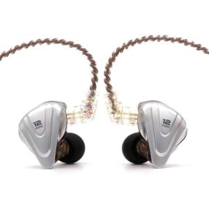 Linsoul KZ ZSX 5BA+1DD 6 Driver Hybrid in-Ear HiFi Earphones with Zinc Alloy Faceplate, Recessed 2 Pin Detachable Cable for Audiophile Musician (Without Mic, Purple)(Black)