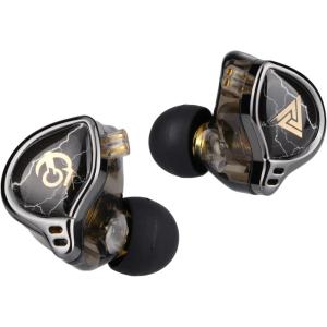 Linsoul QKZ x HBB 10mm Titanium-Coated Diaphragm HiFi in-Ear Monitor Earphones with Semi-Open Cavity, Detachable Recessed 2Pin Silver-Plated Cable, Noise Canceling for Audiophile(with Mic)