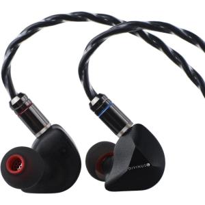 Linsoul TANGZU FUDU Verse 1 HiFi 1DD+2BA Driver Earphone, IEM in Ear Monitor with Ergonomic Shape, and Detachable Oxygen-Free Silver-Plated Copper 2Pin Cable for Audiophile Musician (4.4mm)