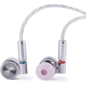 Linsoul TIN HiFi T4 10mm Carbon Nanotube Dynamic Driver in-Ear Monitor Earphones, Ultra-Sleek Metal Housing, with Silver-Plated MMCX Cable