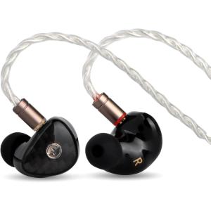 Linsoul TINHIFI C3 10mm PU+LCP Composite Diaphragm HiFi Wired Earphone in-Ear Monitor IEMs for Musician Audiophile (Black, C3)