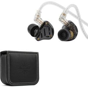 Linsoul KZ ZS10 PRO 2 1DD+4BA in Ear Monitor IEM (Black, Without Mic) + Kiwi Ears Earbud Case