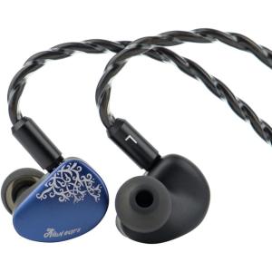 Linsoul Kiwi Ears Cadenza II 10mm Titanium Driver in Ear Monitor, HiFi Wired IEM Earphones with KARS 2.0, Precise Tonal Balance, CNC Aluminum Faceplate for Musicians Audiophiles Gaming (Blue)(Blue)