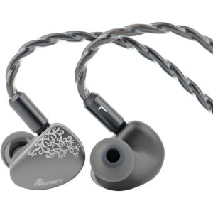 Linsoul Kiwi Ears Cadenza II 10mm Titanium Driver in Ear Monitor, HiFi Wired IEM Earphones with KARS 2.0, Precise Tonal Balance, CNC Aluminum Faceplate for Musicians Audiophiles Gaming (Blue)(Grey)