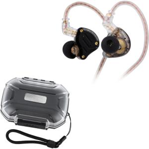 Linsoul KZ ZS10 Pro, 4BA+1DD 5 Driver in-Ear HiFi Metal Earphones(STD,Dark Black) + LC02 in Ear Monitor Case