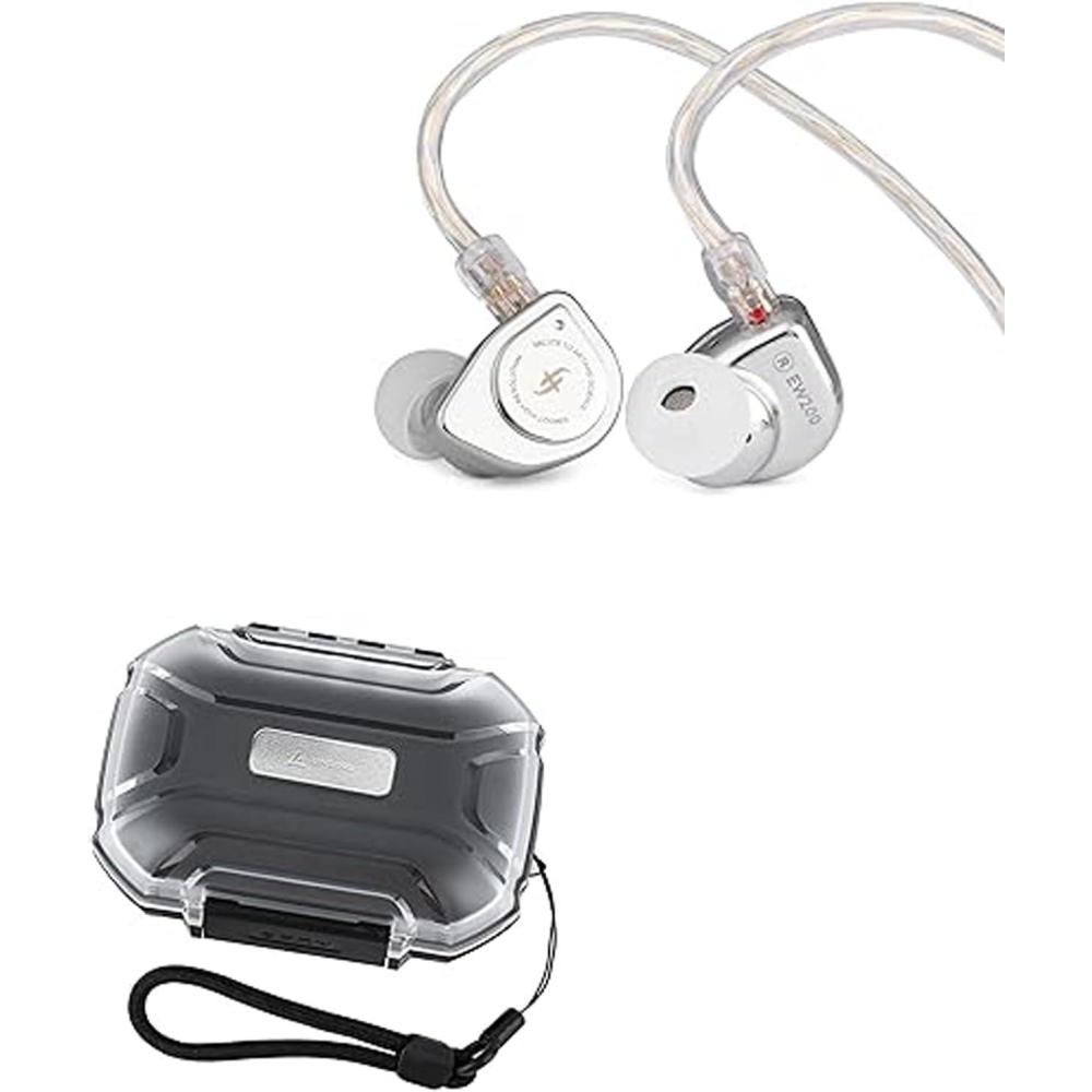 image:imageLinsoul SIMGOT EW200 10mm SCP Diaphragm Dynamic Driver inEar Earphones EW200 Without Mic LC02 in Ear Monitor Case Portable Earbud Hard Case