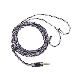 Linsoul Tripowin Moonshadow IEM Cable – 4 Core Alloy Copper with Aluminum Foil and Silver-Plated OCC Earphone Cable for Wired Earbuds (2Pin, 3.5mm)(2Pin  3.5mm)